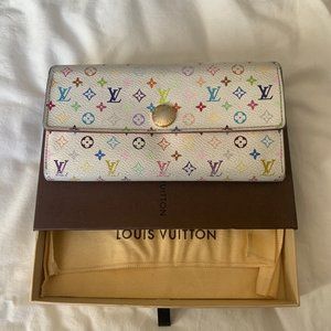 Authentic Louis Vuitton Multicolor Sarah Wallet